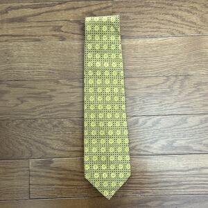 Robert Talbott Best Of Class Gold Silk Medallion‎ Tie w Blue Accents